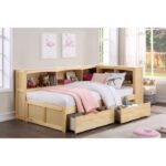 B2043BC-1BCT* Twin Bookcase Corner Platform Bed with Storage Boxes - Image 7