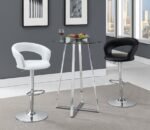 ZANELLA ROUND 30-INCH GLASS TOP BISTRO BAR TABLE CHROME - Image 7