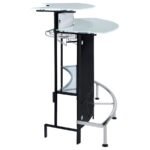 KEYSTONE CURVED GLASS TOP HOME BAR WINE CABINET BLACK - Image 8