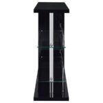 PRESCOTT RECTANGULAR HOME WINE TABLE BLACK HIGH GLOSS - Image 3