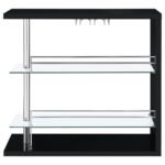 PRESCOTT RECTANGULAR HOME WINE TABLE BLACK HIGH GLOSS - Image 4