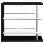 PRESCOTT RECTANGULAR HOME WINE TABLE BLACK HIGH GLOSS - Image 6