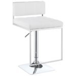 ALAMEDA ADJUSTABLE BAR STOOL CHROME AND WHITE - Image 4