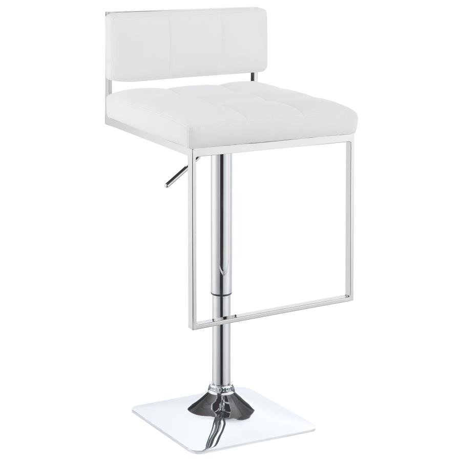 100193_04x900.jpg ALAMEDA ADJUSTABLE BAR STOOL CHROME AND WHITE - Image 1