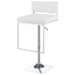 ALAMEDA ADJUSTABLE BAR STOOL CHROME AND WHITE - Image 5
