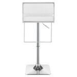 ALAMEDA ADJUSTABLE BAR STOOL CHROME AND WHITE - Image 7