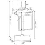 ALAMEDA ADJUSTABLE BAR STOOL CHROME AND WHITE - Image 10