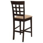 GABRIEL LATTICE BACK COUNTER CHAIR CAPPUCCINO (SET OF 2) - Image 9