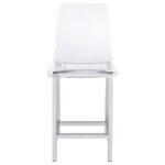 JUELIA CLEAR ACRYLIC COUNTER CHAIR CHROME (SET OF 2) - Image 4
