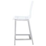 JUELIA CLEAR ACRYLIC COUNTER CHAIR CHROME (SET OF 2) - Image 6