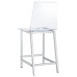 JUELIA CLEAR ACRYLIC COUNTER CHAIR CHROME (SET OF 2) - Image 7