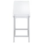 JUELIA CLEAR ACRYLIC COUNTER CHAIR CHROME (SET OF 2) - Image 8