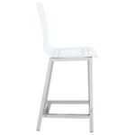 JUELIA CLEAR ACRYLIC COUNTER CHAIR CHROME (SET OF 2) - Image 10