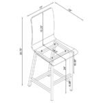 JUELIA CLEAR ACRYLIC COUNTER CHAIR CHROME (SET OF 2) - Image 11