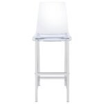 JUELIA CLEAR ACRYLIC BAR CHAIR CHROME (SET OF 2) - Image 4