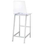JUELIA CLEAR ACRYLIC BAR CHAIR CHROME (SET OF 2) - Image 8