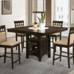 GABRIEL 5-PIECE SQUARE COUNTER HEIGHT DINING SET CAPPUCCINO