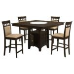 GABRIEL 5-PIECE SQUARE COUNTER HEIGHT DINING SET CAPPUCCINO - Image 2