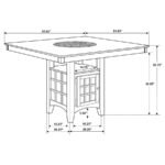 GABRIEL 7-PIECE SQUARE COUNTER HEIGHT DINING SET CAPPUCCINO - Image 11