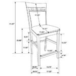GABRIEL 7-PIECE SQUARE COUNTER HEIGHT DINING SET CAPPUCCINO - Image 12