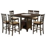 GABRIEL 7-PIECE SQUARE COUNTER HEIGHT DINING SET CAPPUCCINO - Image 2
