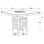 GABRIEL 7-PIECE SQUARE COUNTER HEIGHT DINING SET CAPPUCCINO - Image 10