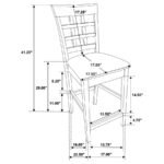 GABRIEL 7-PIECE SQUARE COUNTER HEIGHT DINING SET CAPPUCCINO - Image 11