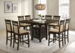 GABRIEL 52-INCH COUNTER HEIGHT DINING TABLE CAPPUCCINO - Image 9