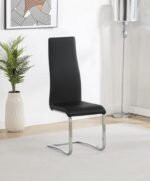 MONTCLAIR UPHOLSTERED DINING SIDE CHAIR BLACK (SET OF 4) - Image 2