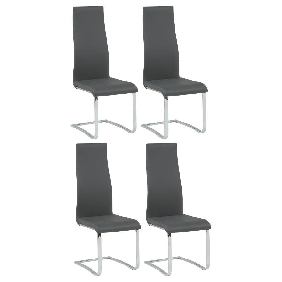 100515GRY_001x900.jpg MONTCLAIR UPHOLSTERED DINING SIDE CHAIR GREY (SET OF 4) - Image 1
