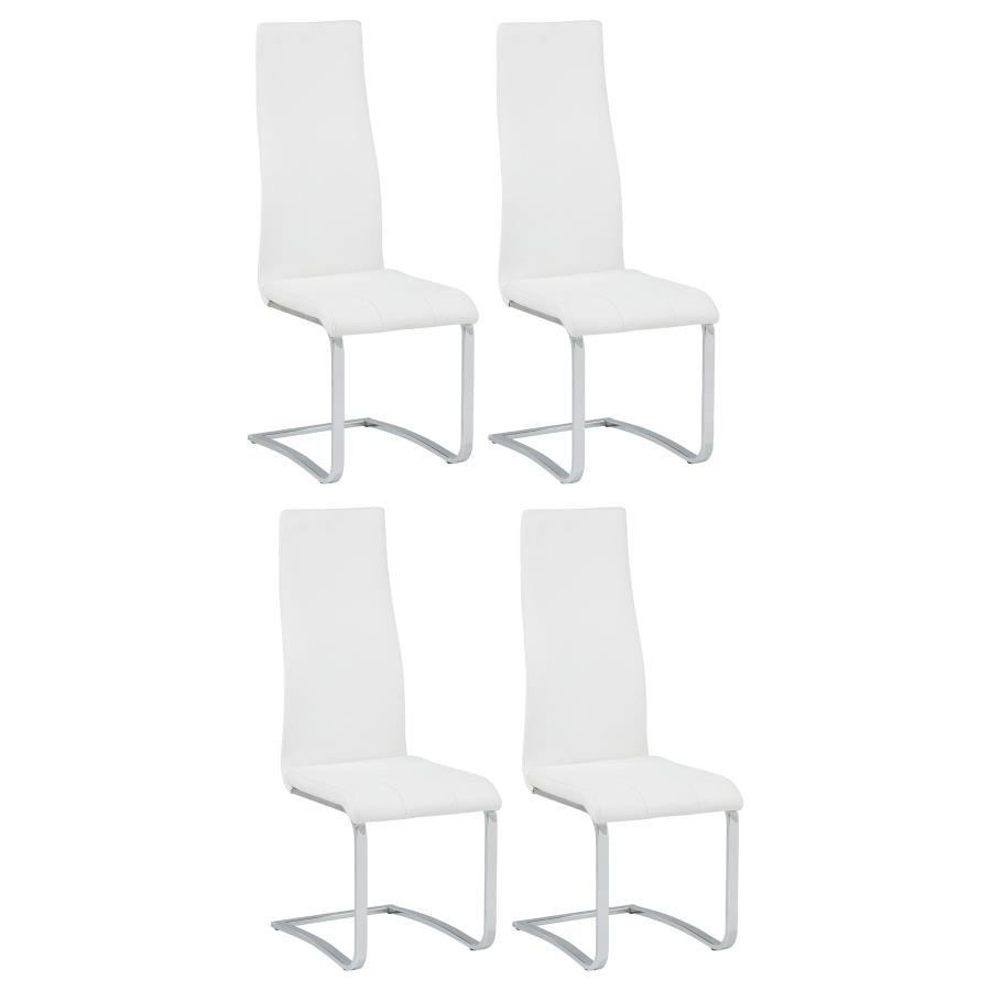 100515WHT_001x900.jpg MONTCLAIR UPHOLSTERED DINING SIDE CHAIR WHITE (SET OF 4) - Image 1