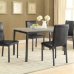 GARZA 5-PIECE RECTANGULAR DINING TABLE SET BLACK