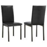 GARZA UPHOLSTERED DINING SIDE CHAIR BLACK (SET OF 2)