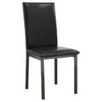 GARZA UPHOLSTERED DINING SIDE CHAIR BLACK (SET OF 2) - Image 3