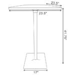 CAVALIER SQUARE 24-INCH PUB HEIGHT BISTRO BAR TABLE DARK ELM - Image 5