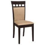GABRIEL 5-PIECE EXTENSION LEAF DINING TABLE SET CAPPUCCINO - Image 7