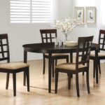 GABRIEL 5-PIECE EXTENSION LEAF DINING TABLE SET CAPPUCCINO