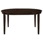 GABRIEL 7-PIECE EXTENSION LEAF DINING TABLE SET CAPPUCCINO - Image 4