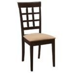 GABRIEL 7-PIECE EXTENSION LEAF DINING TABLE SET CAPPUCCINO - Image 7