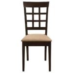 GABRIEL 7-PIECE EXTENSION LEAF DINING TABLE SET CAPPUCCINO - Image 8