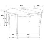 GABRIEL 7-PIECE EXTENSION LEAF DINING TABLE SET CAPPUCCINO - Image 10