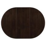 GABRIEL OVAL 60-INCH EXTENSION LEAF DINING TABLE CAPPUCCINO - Image 5