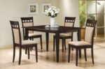 GABRIEL 5-PIECE RECTANGULAR 59-INCH DINING SET CAPPUCCINO