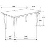 GABRIEL 5-PIECE RECTANGULAR 59-INCH DINING SET CAPPUCCINO - Image 11
