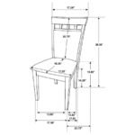 GABRIEL 5-PIECE RECTANGULAR 59-INCH DINING SET CAPPUCCINO - Image 12