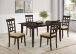 GABRIEL 5-PIECE RECTANGULAR 59-INCH DINING SET CAPPUCCINO