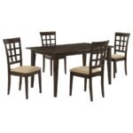 GABRIEL 5-PIECE RECTANGULAR 59-INCH DINING SET CAPPUCCINO - Image 2