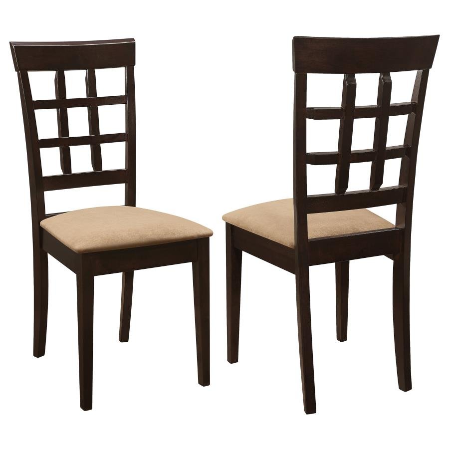 100772_001x900.jpg GABRIEL LATTICE BACK DINING SIDE CHAIR CAPPUCCINO (SET OF 2) - Image 1