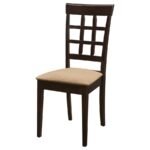 GABRIEL LATTICE BACK DINING SIDE CHAIR CAPPUCCINO (SET OF 2) - Image 5