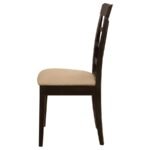 GABRIEL LATTICE BACK DINING SIDE CHAIR CAPPUCCINO (SET OF 2) - Image 6